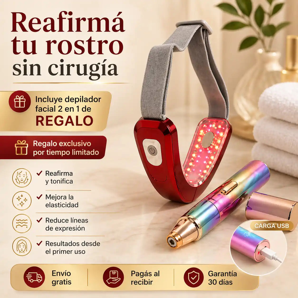Antifaz Reafirmante V‑Facial™