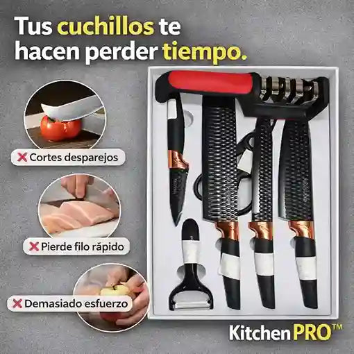 Kitchen Pro™ – Cortes perfectos sin esfuerzo | Set 6 en 1 | Kokoland