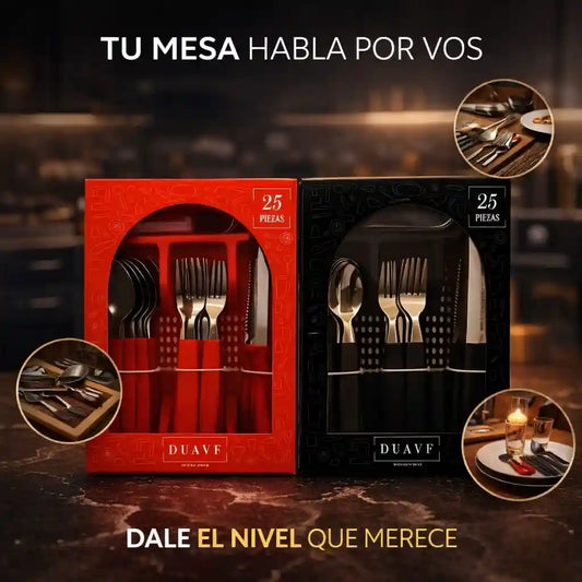 Eleganza Cutlery™ – Juego de Cubiertos Premium de 25 Piezas