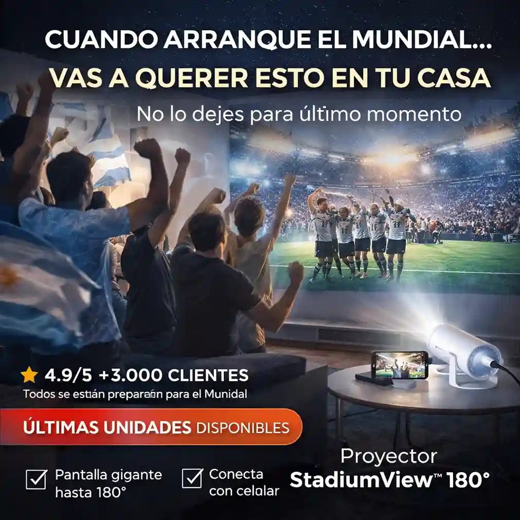StadiumView™ 180° Projector  Turn your home into a stadium in seconds