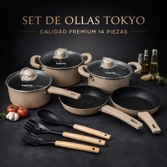 · SET OLLAS TOKYO - CALIDAD PREMIUM 14 PIEZAS · - San Shipping Argentina